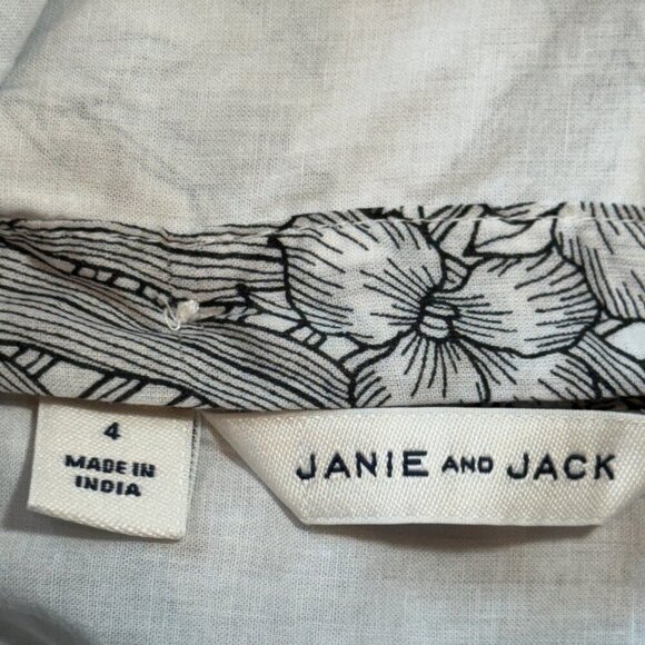 Janie and Jack white Palm  cold shoulder girls dress size 4 - Picture 6 of 13